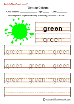 colour words worksheets