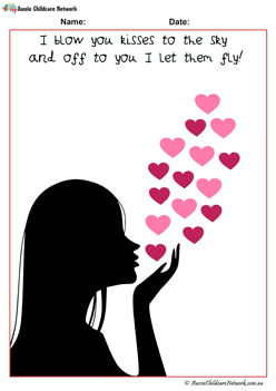 Valentines Day Cut and Paste Worksheet