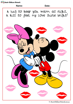 Mickey Mouse and Minnie Mouse Cutting Worksheet