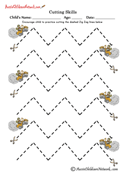 cutting zig zag lines worksheet