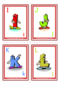 Alphabet Flashcards - Uppercase Cartoon Letter - Aussie Childcare Network