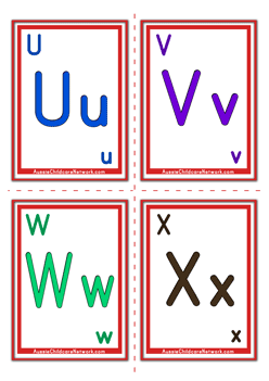 classic letters flashcards
