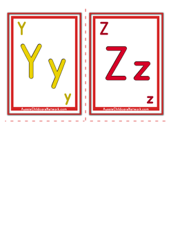 alphabets flashcards