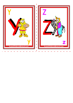 ABCD alphabet letters flash cards