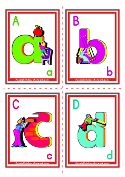 lowercase alphabet flash cards