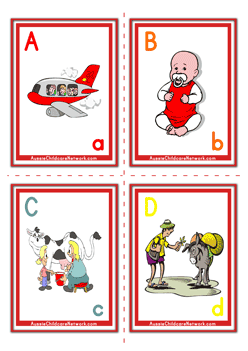 alphabet Objects flash cards