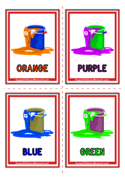colours flashcards for toddlers
