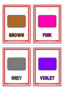 printable color flash cards