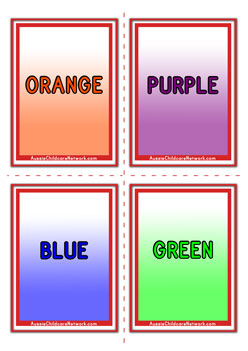 colours flashcards