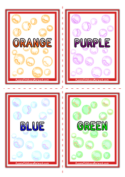color flashcards for preschoolers