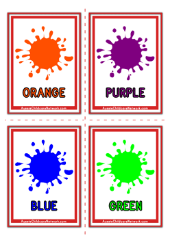 colours flashcards paint drops aussie childcare network