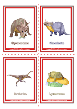 Dinosaur World Printable Flashcards