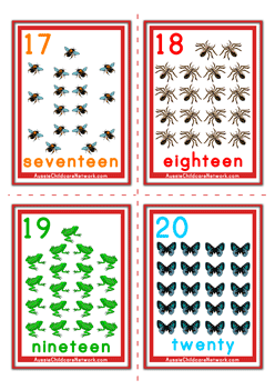 printable number flash cards 1 to 20