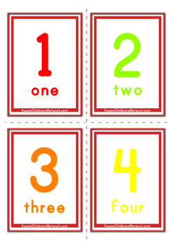 number flashcards