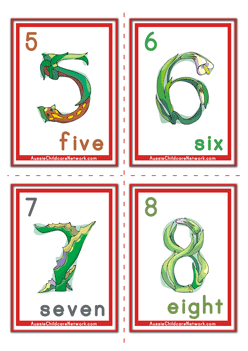 number flashcards for preschoolers