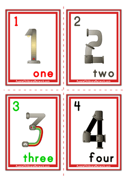number word flashcards