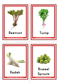 Vegetable Words Flashcards