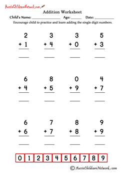 simple addition worksheets