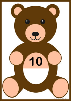 Teddy Dot Counting 10