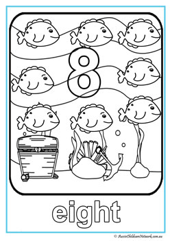 Ocean Number Colouring Eight