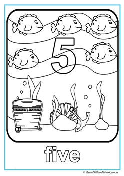 Ocean Number Colouring Five
