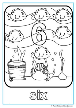 Ocean Number Colouring Six