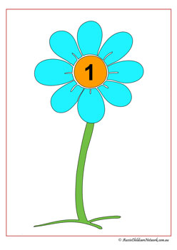 flower counting number recognition one to one correspondence spring time counting worksheets number 1