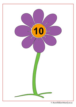 flower counting number recognition one to one correspondence spring time counting worksheets number 10