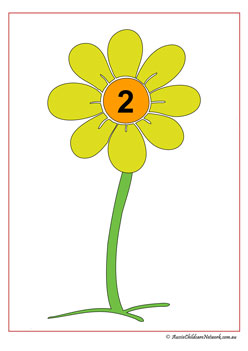 flower counting number recognition one to one correspondence spring time counting worksheets number 2