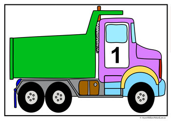 transportation theme garbage truck counting vehicle theme number recognition vehicle counting mats