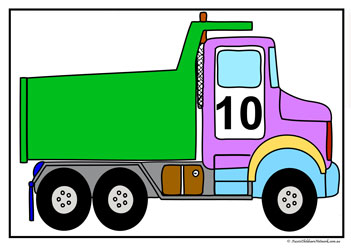 transportation theme garbage truck counting vehicle theme number recognition vehicle counting mats