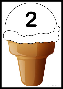 Ice Cream Number Colour Matching 2