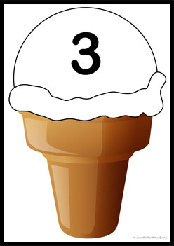 Ice Cream Number Colour Matching 3