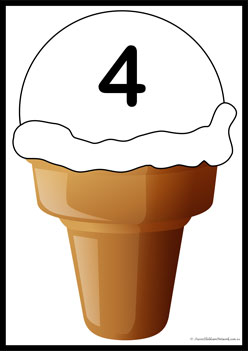 Ice Cream Number Colour Matching 4