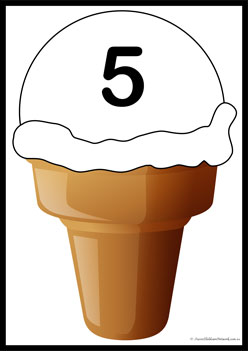 Ice Cream Number Colour Matching 5