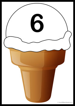 Ice Cream Number Colour Matching 6