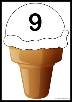 Ice Cream Number Colour Matching 9