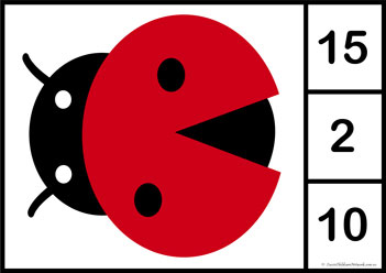 Bug Number Counting Clipcards 2