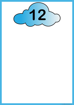 Raindrop Count Match 12, counting activities for preschool