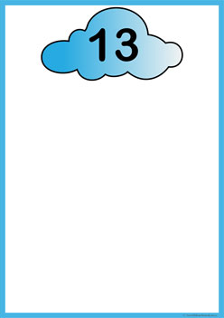 Raindrop Count Match 13, counting activities printables