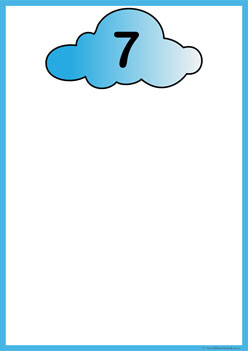 Raindrop Count Match 7, worksheets on numbers for children