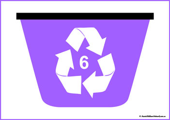 recycling counting cards, counting numbers 1 to 10, number recognition, recycling bin counting worksheet