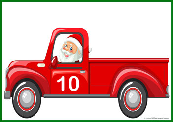 Santa Jeep Gift Number Counting 10, counting activities