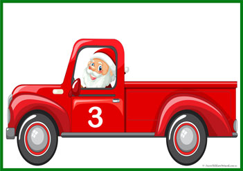 Santa Jeep Gift Number Counting 3, number counting
