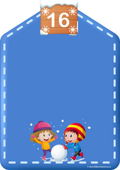Snow Flakes Counting 16, winter theme activities children
