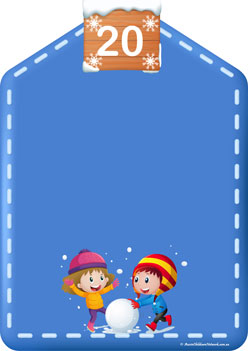 Snow Flakes Counting 20, counting numbers activities