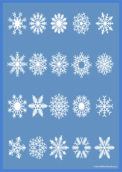 Snow Flakes Counting 21, number counting