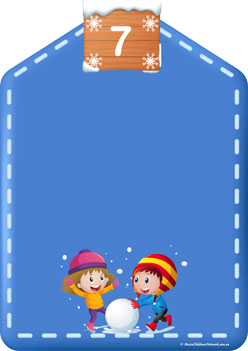 Snow Flakes Counting 7, number counting printables