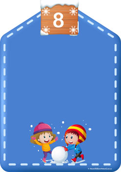 Snow Flakes Counting 8, number counting children