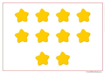 stars space counting mat number recognition one to one correspondence space theme
